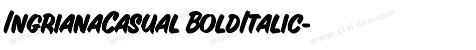 IngrianaCasual BoldItalic字体转换